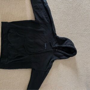Black Shadow Hill Pullover Hoodie with Subtle Center Logo